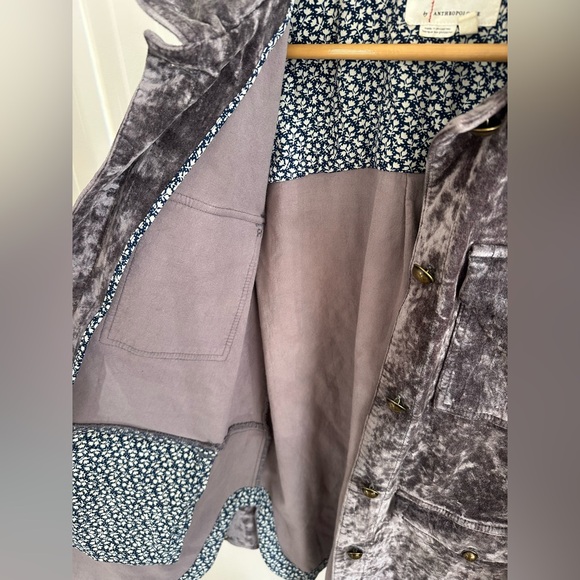 Anthropologie velvet utility shirt jacket size medium‎ - Picture 6 of 9